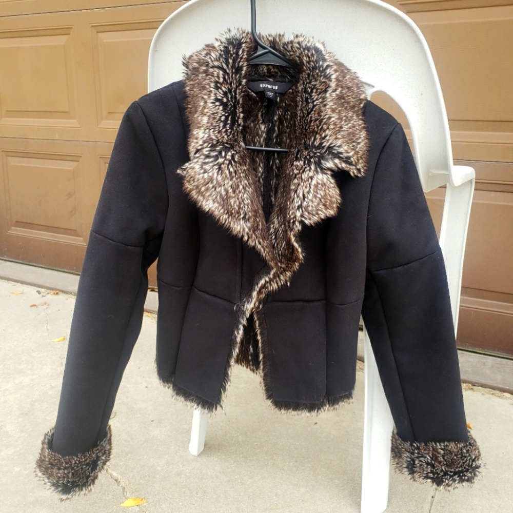 Express faux fur jacket
